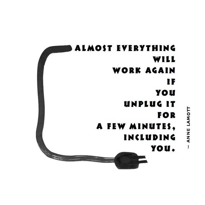 Six Card Set A012 Unplug -- Anne Lamott for wholesale by ArtLight Media