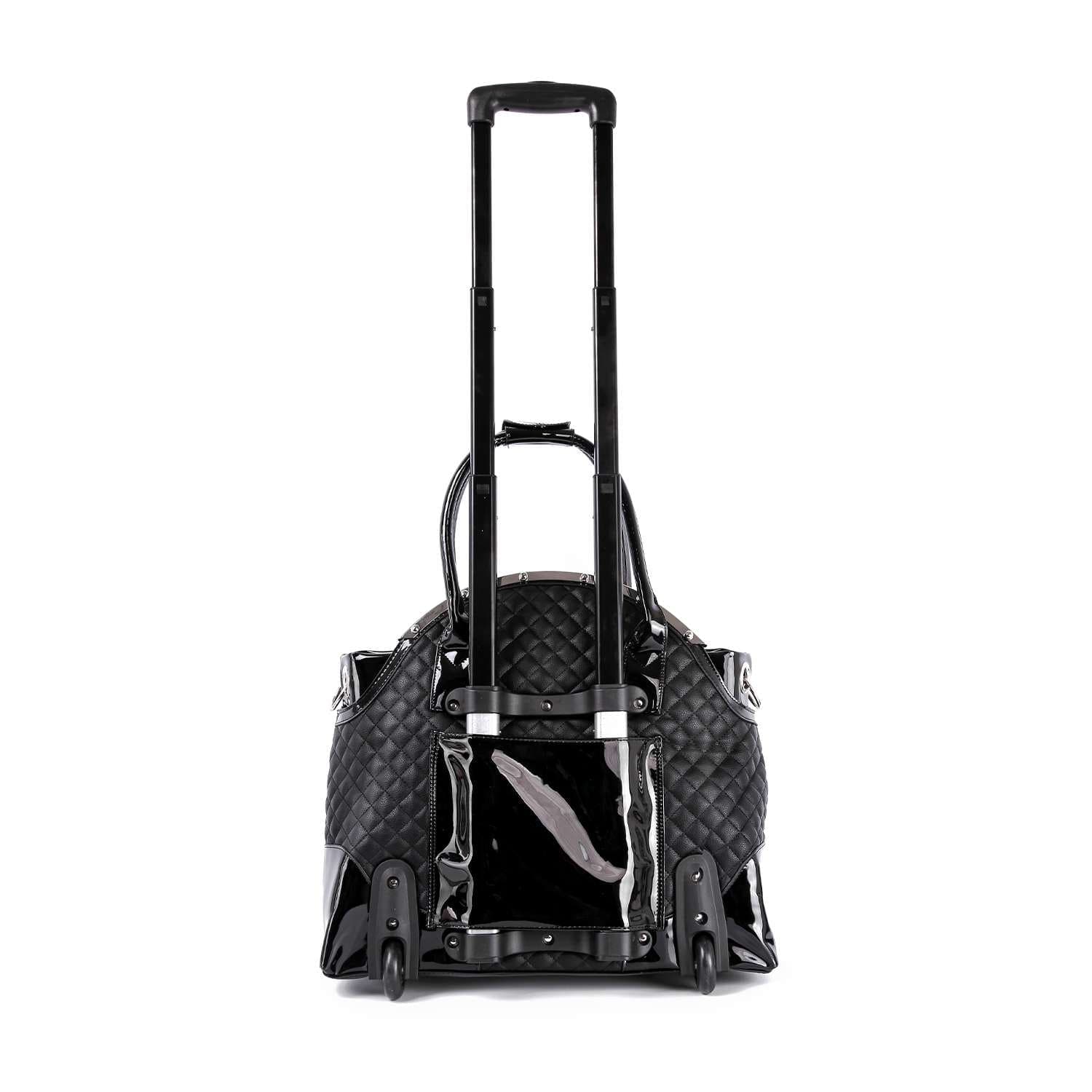 Black Wheeled Quilted Carry On Fashion Luggage for wholesale on Faire3
