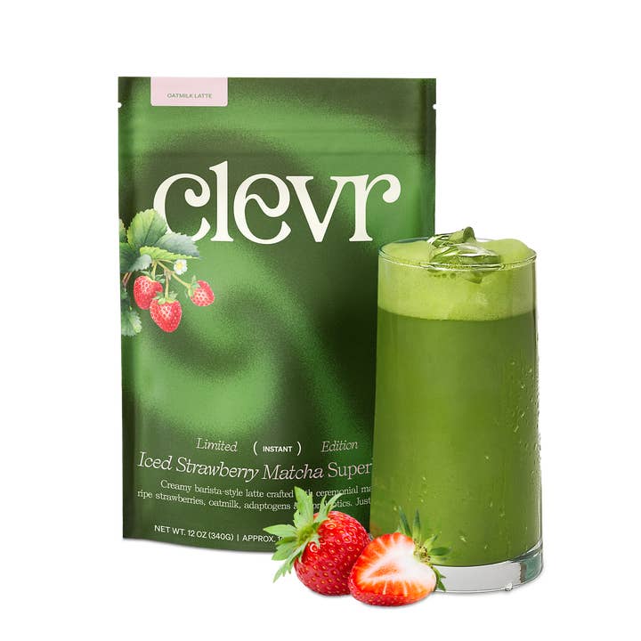 Iced Strawberry Matcha SuperLatte for wholesale by Clevr Blends