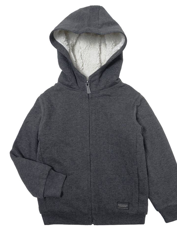 BOYS ZIP-UP PLUSH-LINED HOODIE for wholesale by Silver Jeans