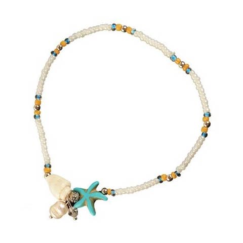 Perle de semence AK/perle/coquillage/étoile de mer Howlite ~ 12 pour la vente par World End Imports Jewelry & Gifts