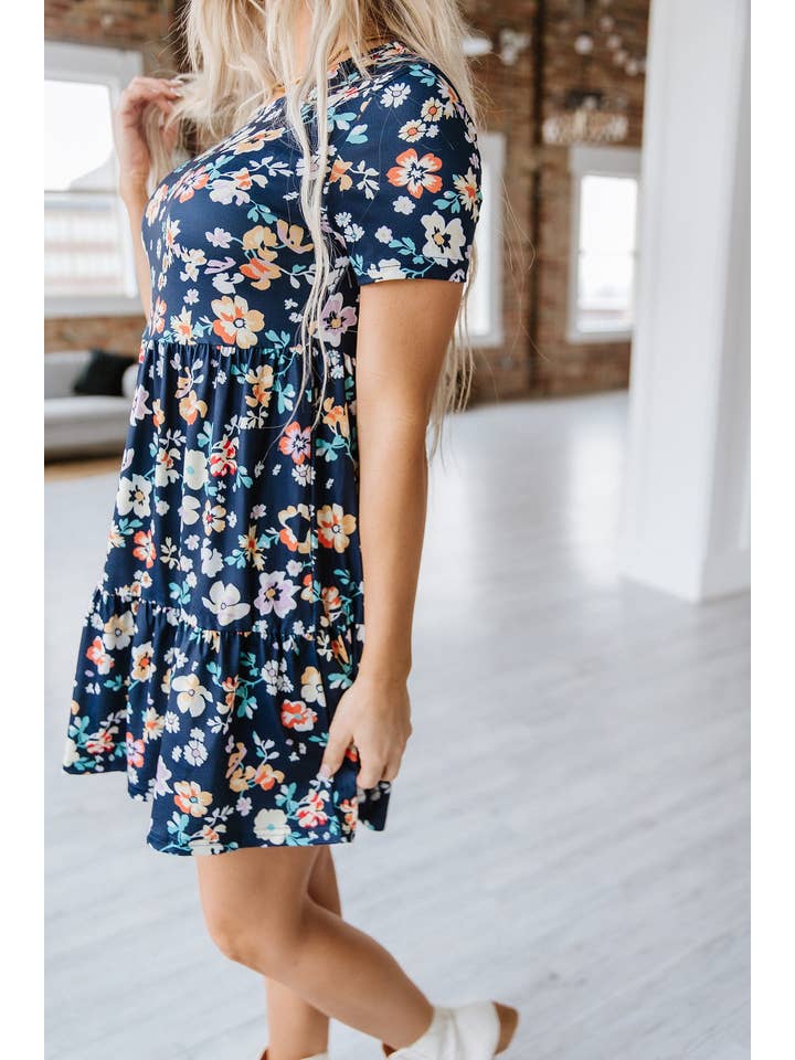 Blue Dixie Floral Dress for wholesale on Faire