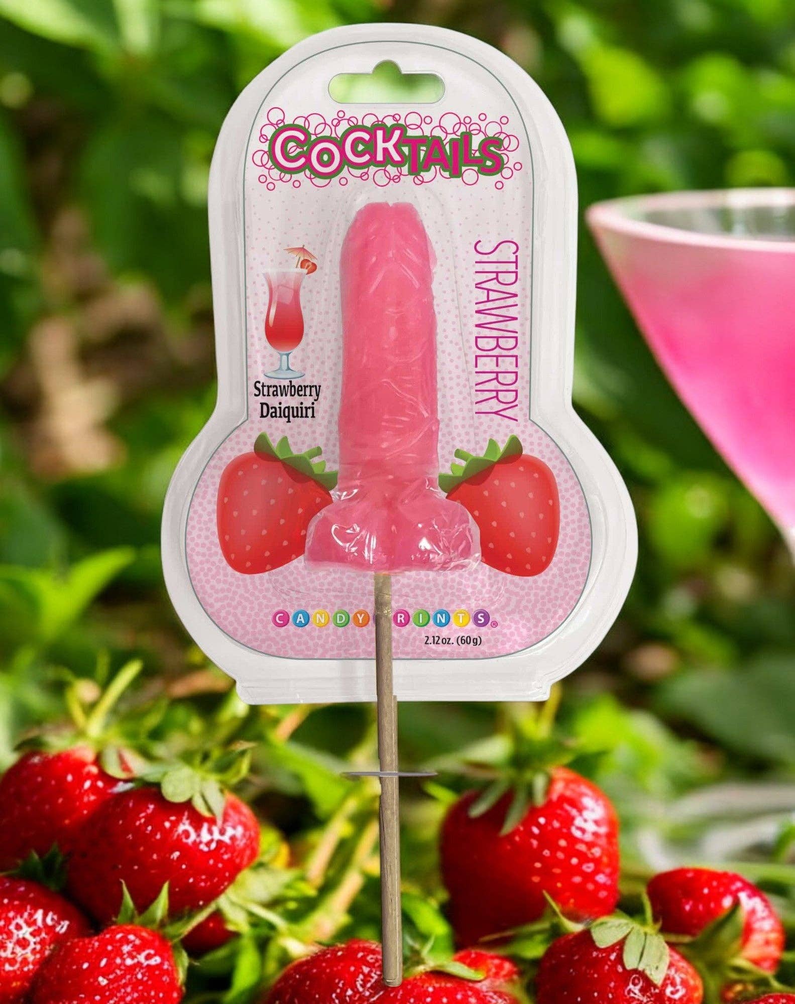 Little Genie Productions - Wholesale Lollipop - COCKtails- Cocktail Inspired Penis Lollipop- Strawberry Daiquiri 🍓2