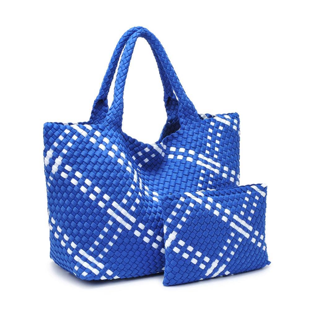 Sol and Selene – Großhandel Tragetasche – Damen – Große gewebte Neopren-Tasche "Sky's The Limit"117