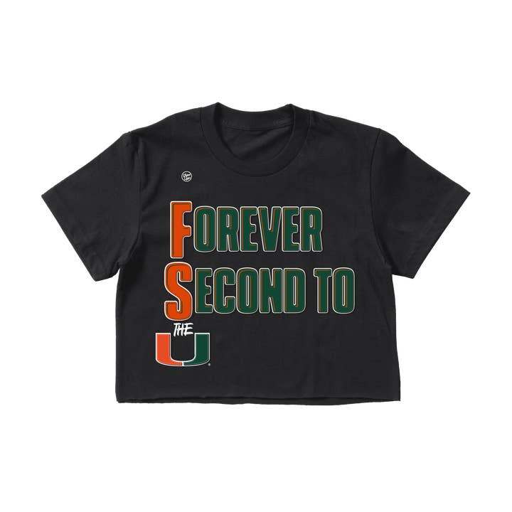 Miami Hurricanes Women's Forever Second To Us Crop para venta al por mayor de Dyme Lyfe