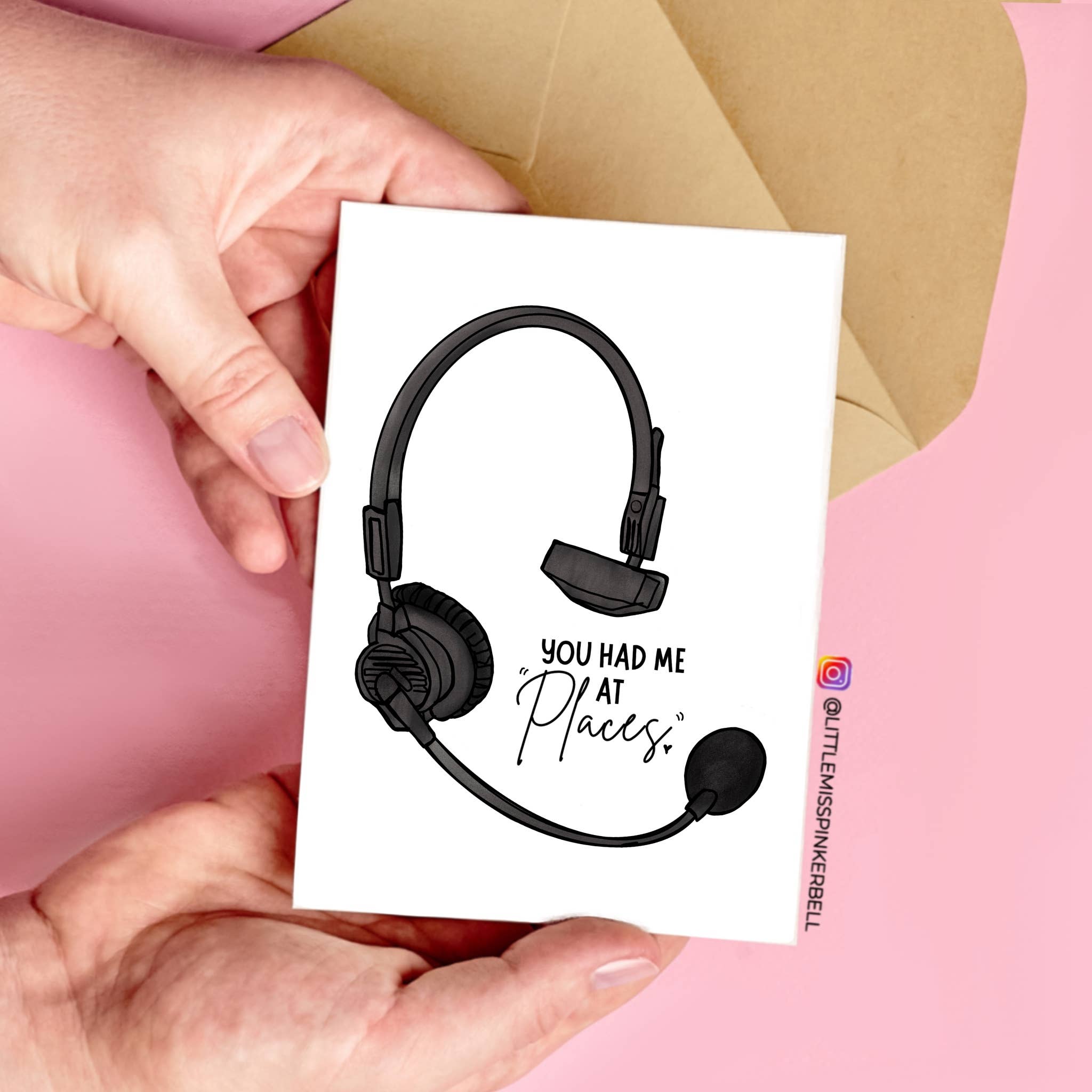 Little Miss PinkerBell - Wholesale Valentine's Day Card - You Had Me at Places – Theatre Lover Valentine’s Card