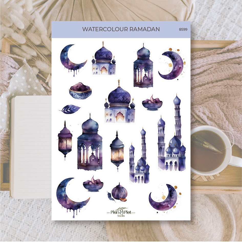 Plan & Plot Studio - Wholesale Sticker - Watercolour Ramadan | Stickers0
