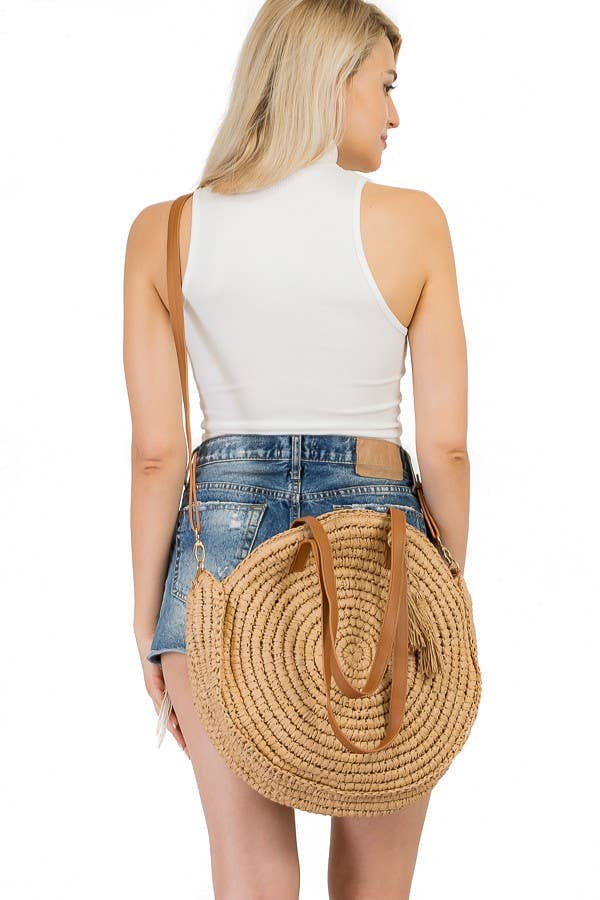 Cap Zone - Wholesale Beach Bag - Boho Rattan Paper Straw Crochet  Weaved  bag6