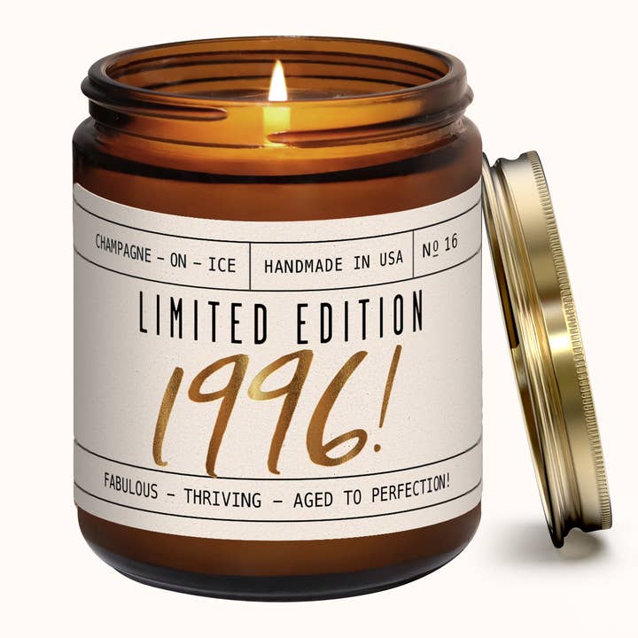 30th Birthday Candle 7.2 oz Soy Candle Home Decor & Gifts for wholesale by Soy and Sass