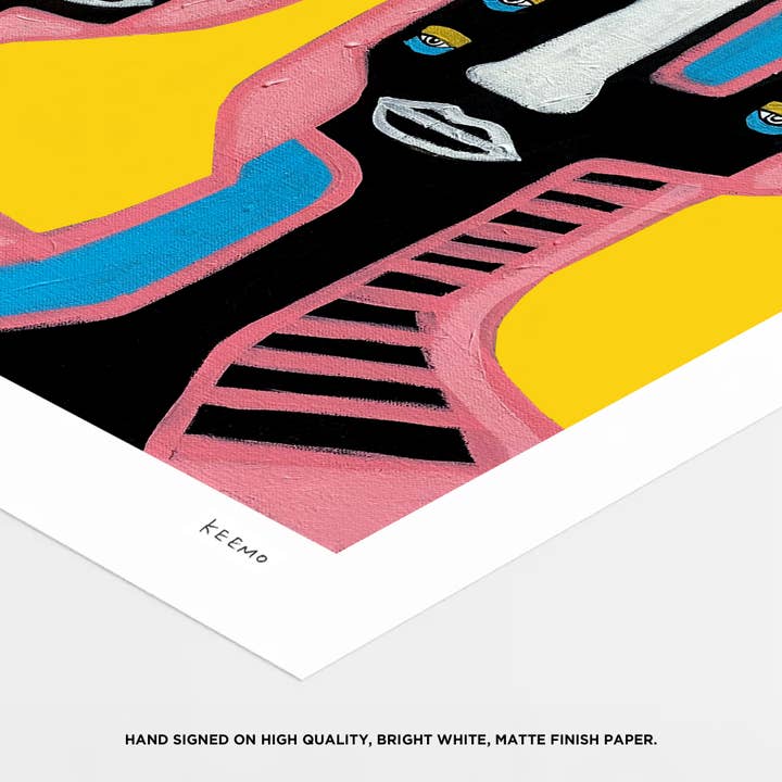 Keemo Gallery - Wholesale Art Print - Love Colorful Modern Art Print Lover Couple Yellow Friend3