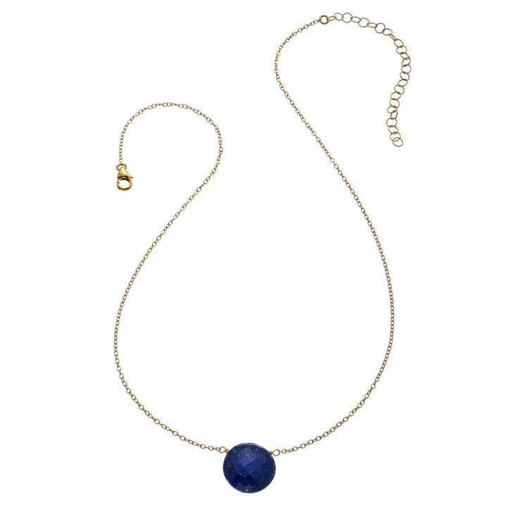Collana con Gemma a Strati Sfaccettati - Riempita in Oro 14K per la vendita all'ingrosso da parte di Heather Hawkins
