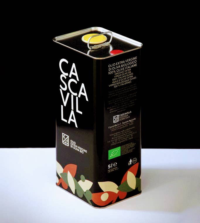 Olio Cascavilla - Vente Huile d'olive - Huile d'olive extra vierge biologique en bidon - emballage recharge1