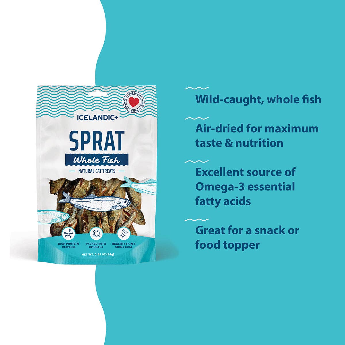 Icelandic+ - Wholesale Pet Treats - Cat - Sprat Whole Fish Cat Treats3