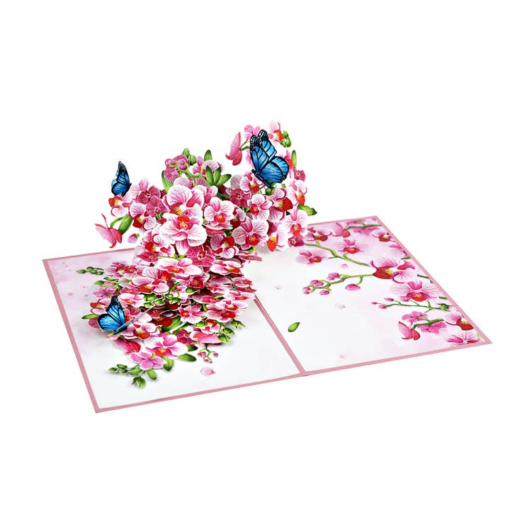 Wonder Paper Art - Wholesale Gewone wenskaart - POP-UP KAART MET ORCHIDEE1
