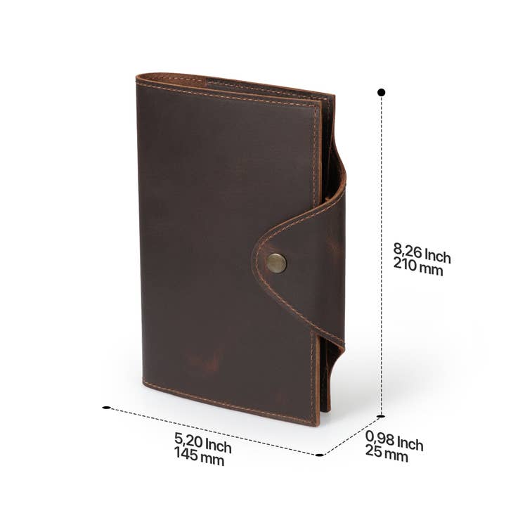 Londo - Wholesale Journal Cover - Londo Personalized Top Grain Leather Portfolio with Notepad (Snap Closure & Lock)42