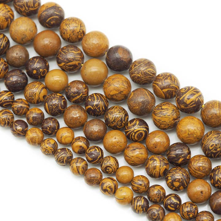 BestBeads&Beyond – wholesale Pärlor – Naturlig elefant hud Jasper, Sku #U1316