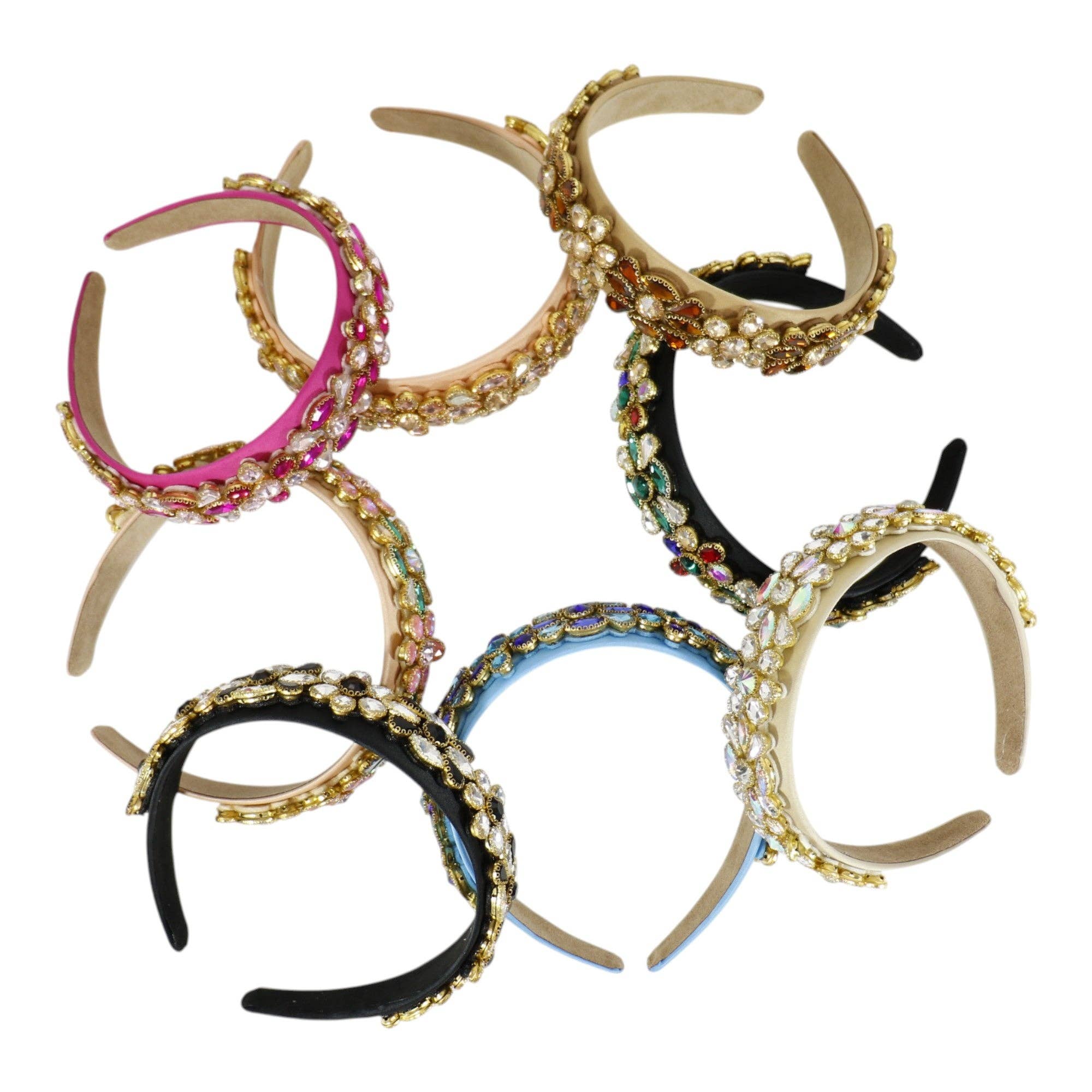 ASSORTITI Fascia Decorativa con Fiori Multi Cristallo HB1226-13 (12PC) in vendita all'ingrosso su Faire3