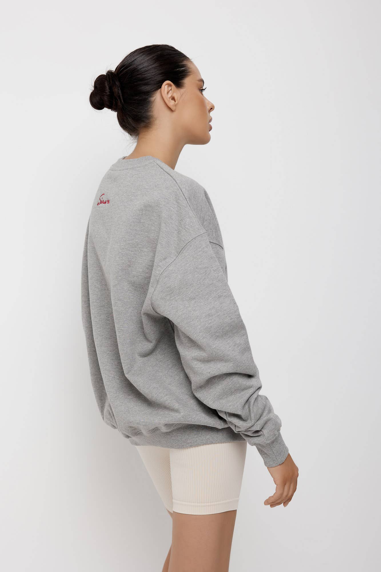 SIAWEAR - Wholesale Sweatshirt - Women's - Sweatshirt Oversize GREY 100% Premium Organic Cotton3