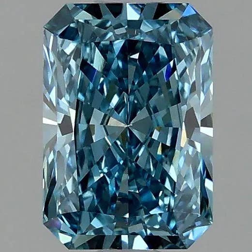 Diamante Radiant Lab Grown da 1,09 ct (Colore Fancy Vivid Blue, Purezza VS1, Certificato IGI) per la vendita all'ingrosso da parte di LooseDiamondNet