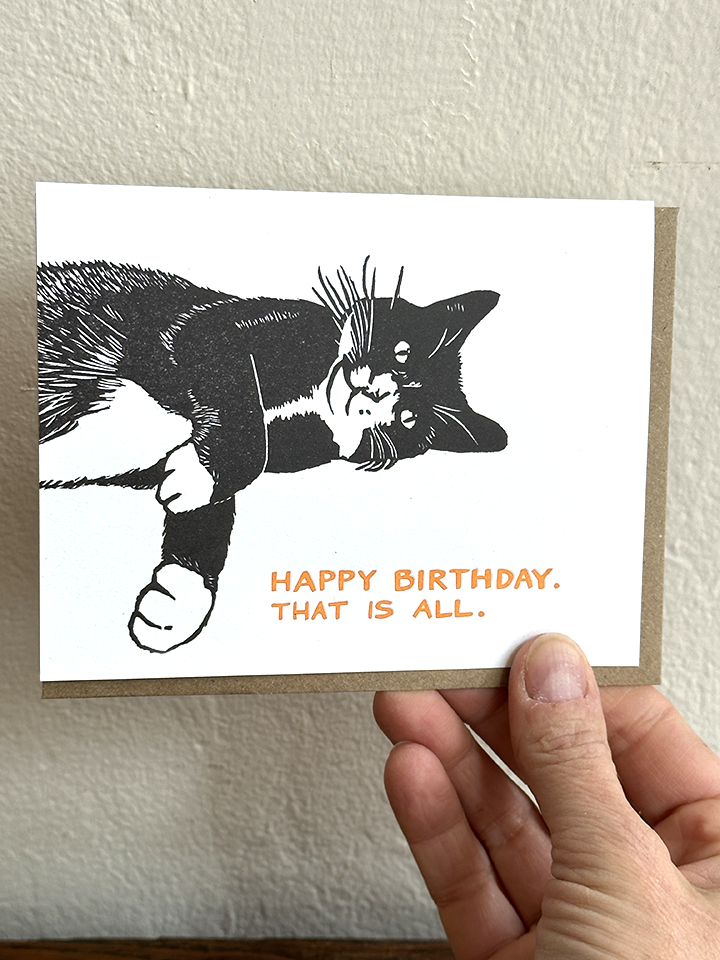 Lynn-oleum - Vente Cartes d'anniversaire - CARTE TYPOGRAPHIQUE D'ANNIVERSAIRE POUR CHAT2