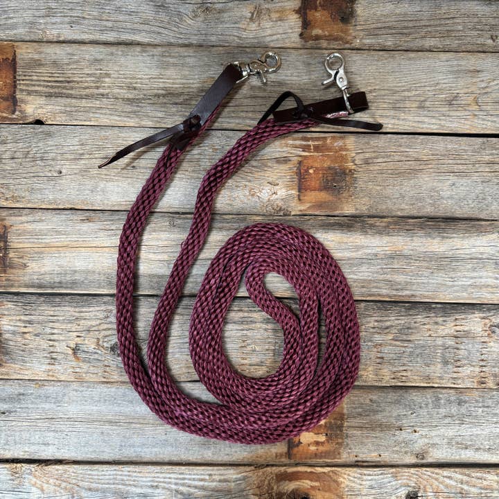 Rênes de barrel racing en nylon bordeaux #NR104 pour la vente par Rodeo Drive
