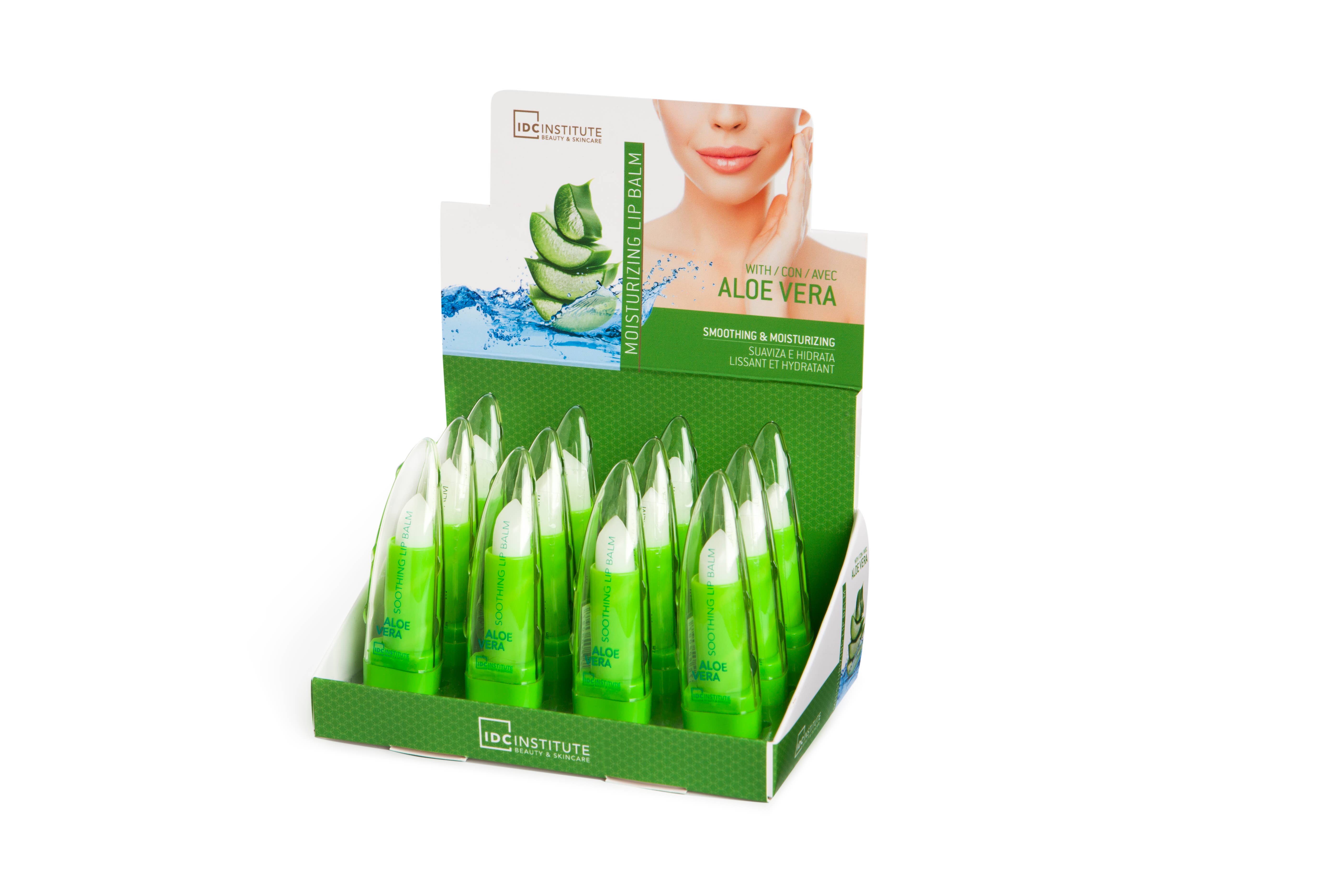 Aquarius Cosmetic SLU - Vendita all'ingrosso Burro di cacao - Balsamo per labbra Idc Institute Aloe Vera 4G1