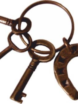 Key chain amulet keys and horseshoe (complete, ready) for wholesale by El Alquimista