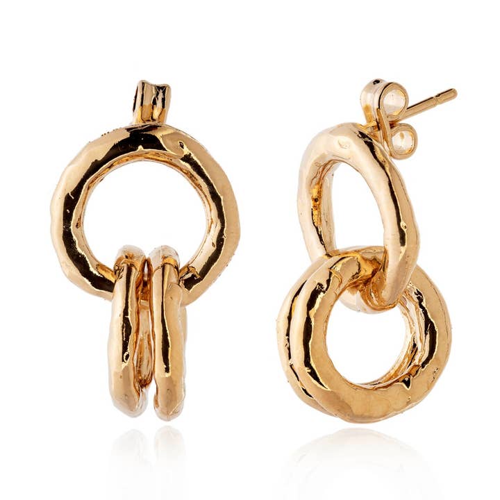 Pendientes LALETI Basic aro grande oro para venta al por mayor de Chama Navarro