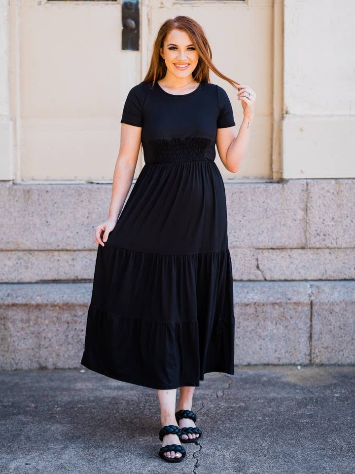 Cinched Front Maxi Dress (C1) for wholesale by Misty BD