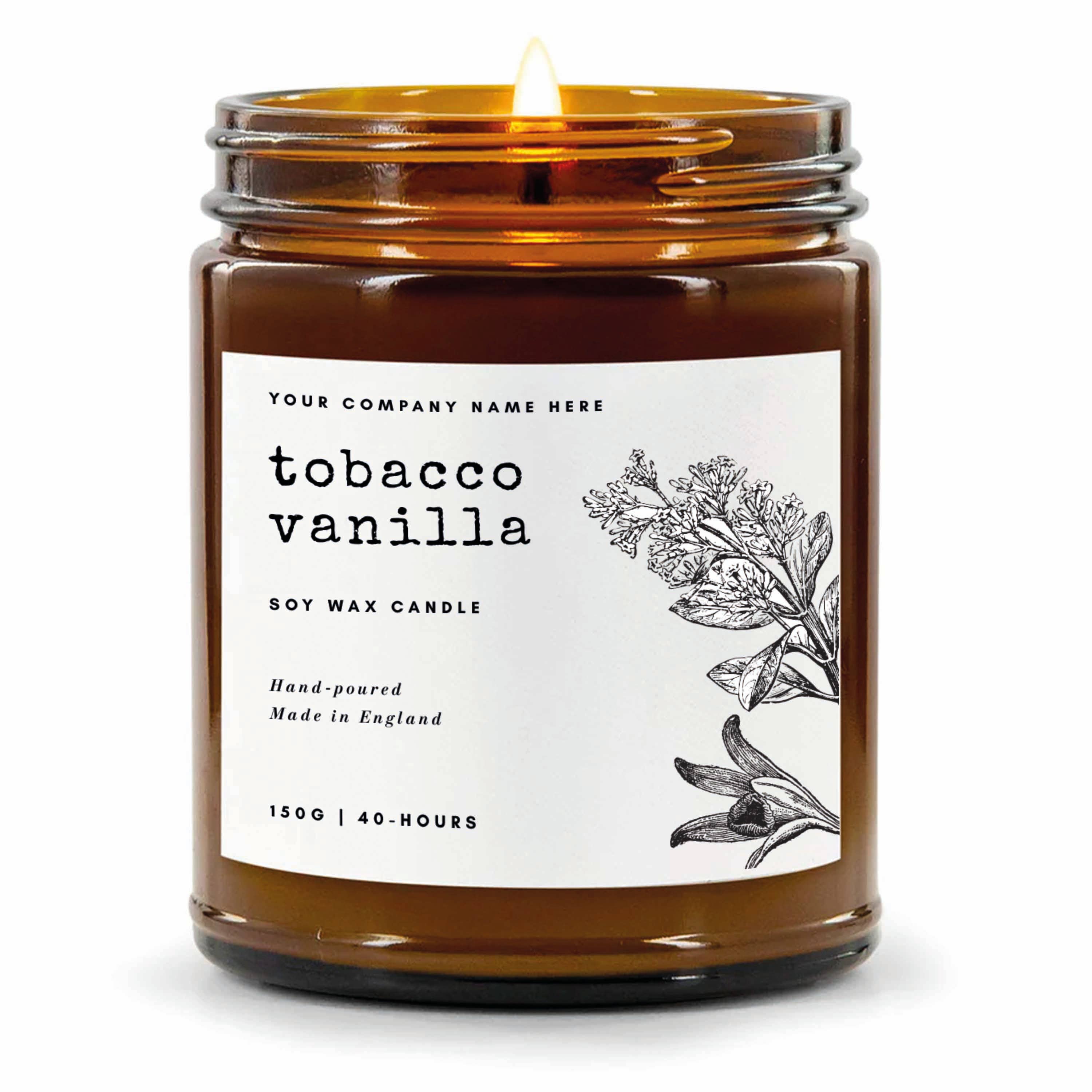 Candle Drop – wholesale Jar/filled candle – Label Style 7 | Wholesale White Label Soy Candle | Amber Jar7