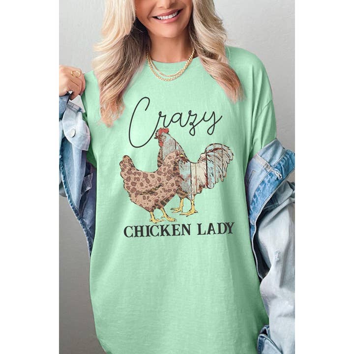 COLORBEAR - Wholesale T-Shirt (Graphic) - Women's - Crazy Chicken Lady Graphic Heavyweight T Shirts6