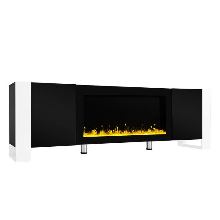 39F Inc. - Wholesale Console Table - 68.1"W Modern TV Stand w/34.2" Fireplace (Up to 78" TVs)26