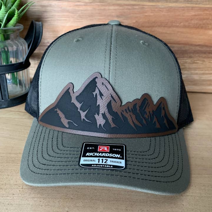 Leather Moutain Patch Hat Richardson Trucker and other Purchase Wholesale custom leather patch hat. Free Returns & Net 60 Terms on Faire trending on Faire.