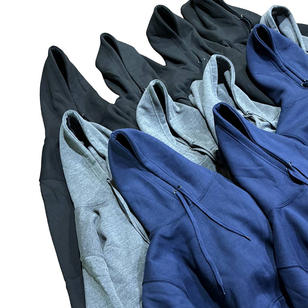 Factory Blanks – Hoodie – Unissexo por atacado – HOODIE PRETO 300GSM ALGODÃO POLIÉSTER FELPA - APENAS PARA O CANADÁ11