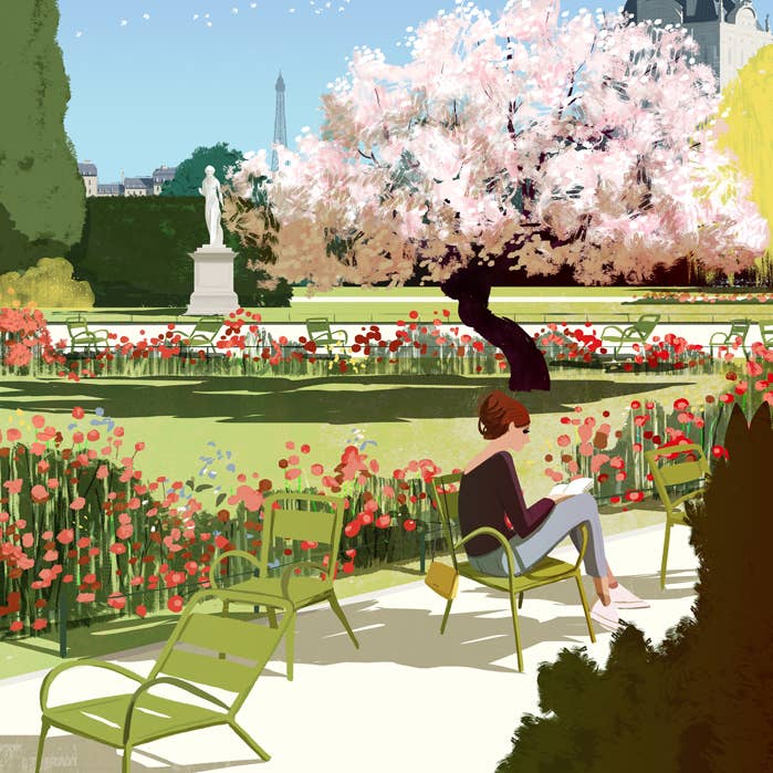 Fine Art Print - “A garden in Paris” - Matthieu Forichon for wholesale by Atelier Contemporain