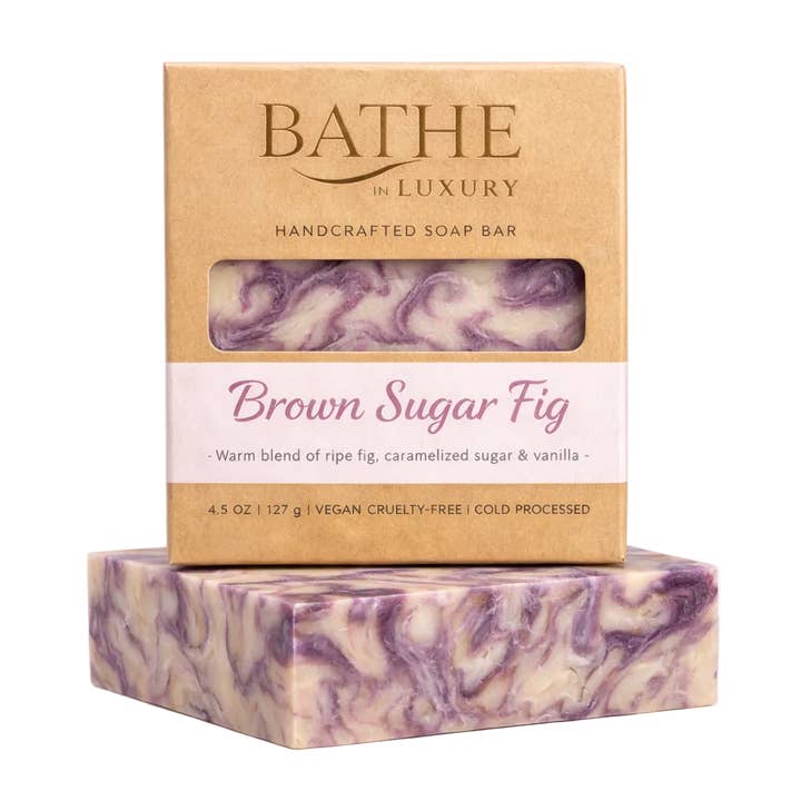 Brown Sugar Fig Soap Bar – Warm Indulgent Comfort for wholesale by Bathe in Luxury