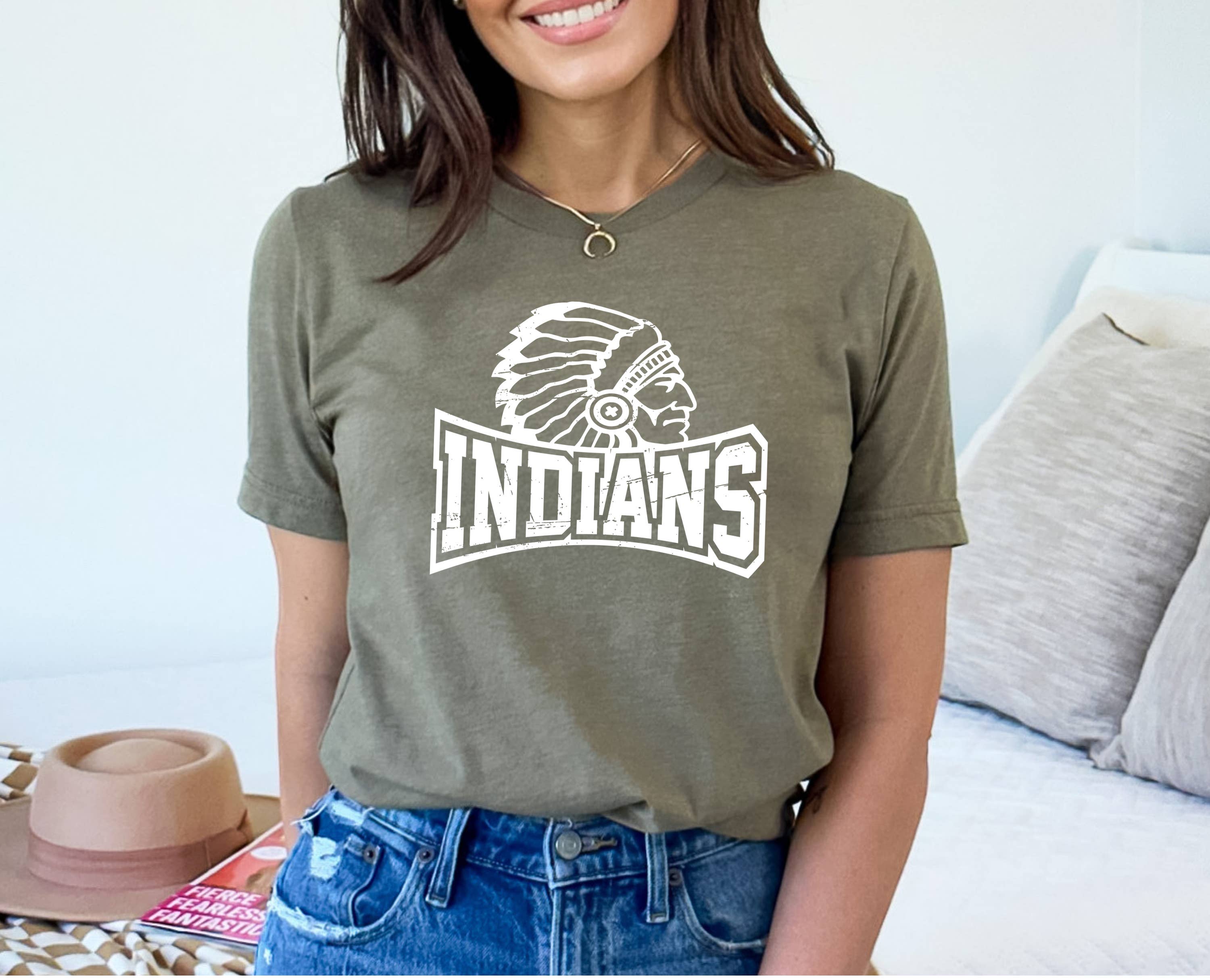 Tee Story - Wholesale T-shirt met print - Dames - Team mascotte shirt, Indianen Team Shirt, Indianen Team Spirit2