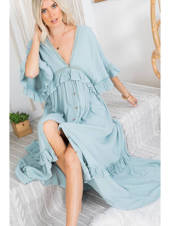 Sweet Lovely by Jen - Vente Cache-maillot – femme - ROBE CACHE-CŒUR MAXI32