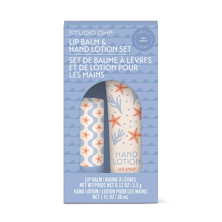 Sea Life Lip Balm & Hand Lotion Set for wholesale by Studio Oh!
