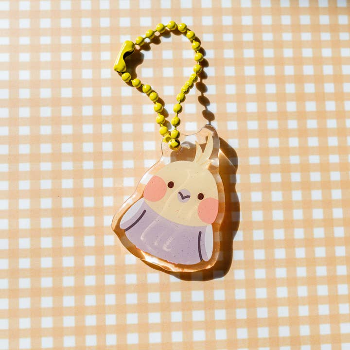 Cockatiel Acrylic Charm for wholesale by ItsKleine