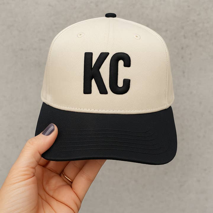 Embroidered 3D Kansas City Two Tone Trucker Hat for wholesale by Thread Friday