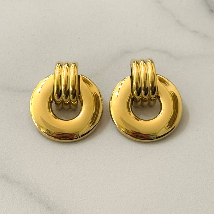 Cassette Barcelona - Wholesale Stud/Post Earrings - Manzi Stainless Steel Stud Earrings 1