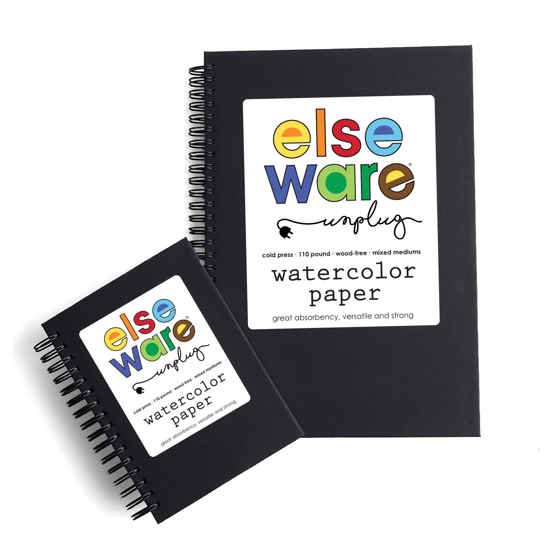 elseware unplug / eco-kids - Vente Carnets de croquis - Bloc de Papier Aquarelle - Petit - 14,8x10,9cm - 300g Chiffon de Coton1
