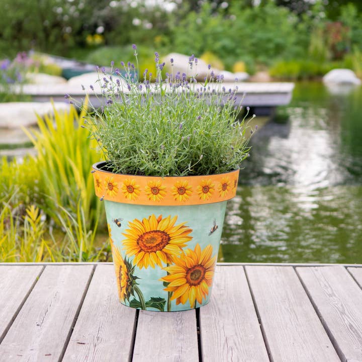 CREEKWOOD GARDEN AND GIFT LTD - Wholesale Plantenpot - 30cm ZestPot Aquarel Zonnebloem