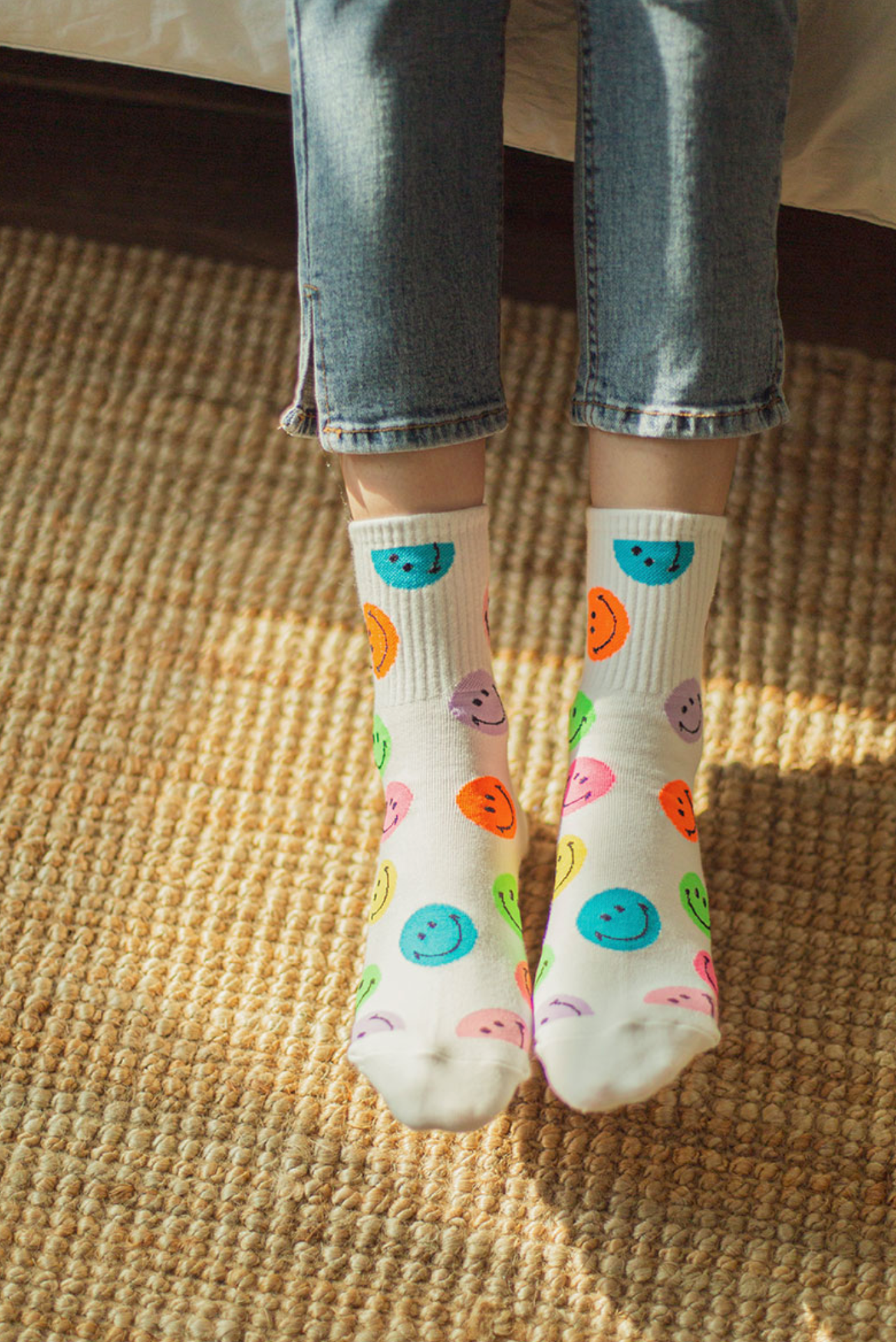 7DAYSSOCKS – wholesale Strumpor - Dam – Damstrumpor med leende mönster, crew-modell4