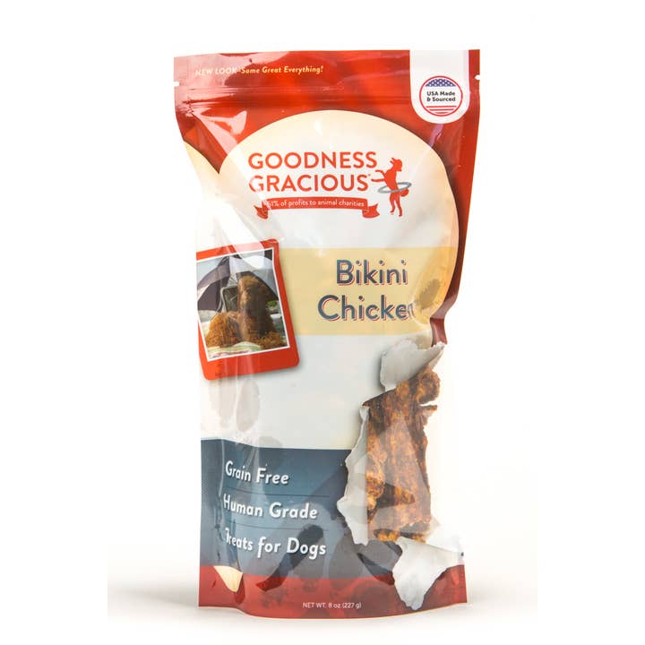 Goodness Gracious - Wholesale Pet Treats - Dog - Bikini Chicken (Human Grade, Nearly Naked Chicken) - 8oz