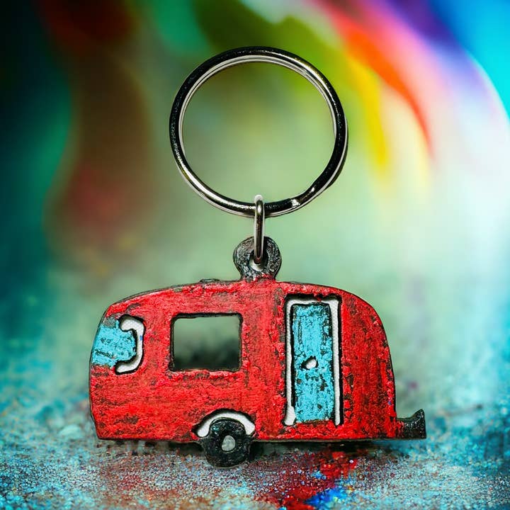 Llavero con remolque, bonita cabaña, recuerdo, autocaravana, RV KOA USA para venta al por mayor de Whimsies