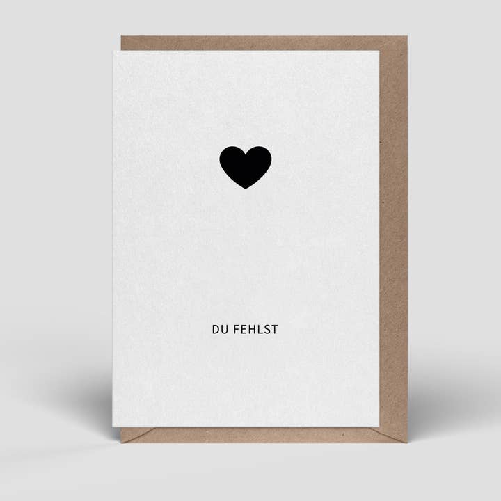 Klappkarte - Trauer-Herz - Nr. 326 für den Großhandel von Naturbedacht