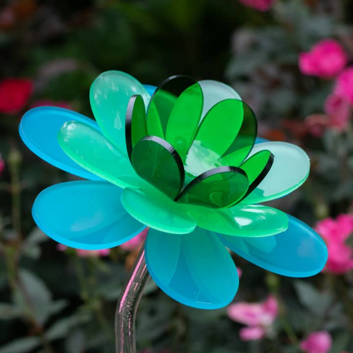 Handmade gift flower stake - Ocean Lotus for wholesale by The Colored Petal