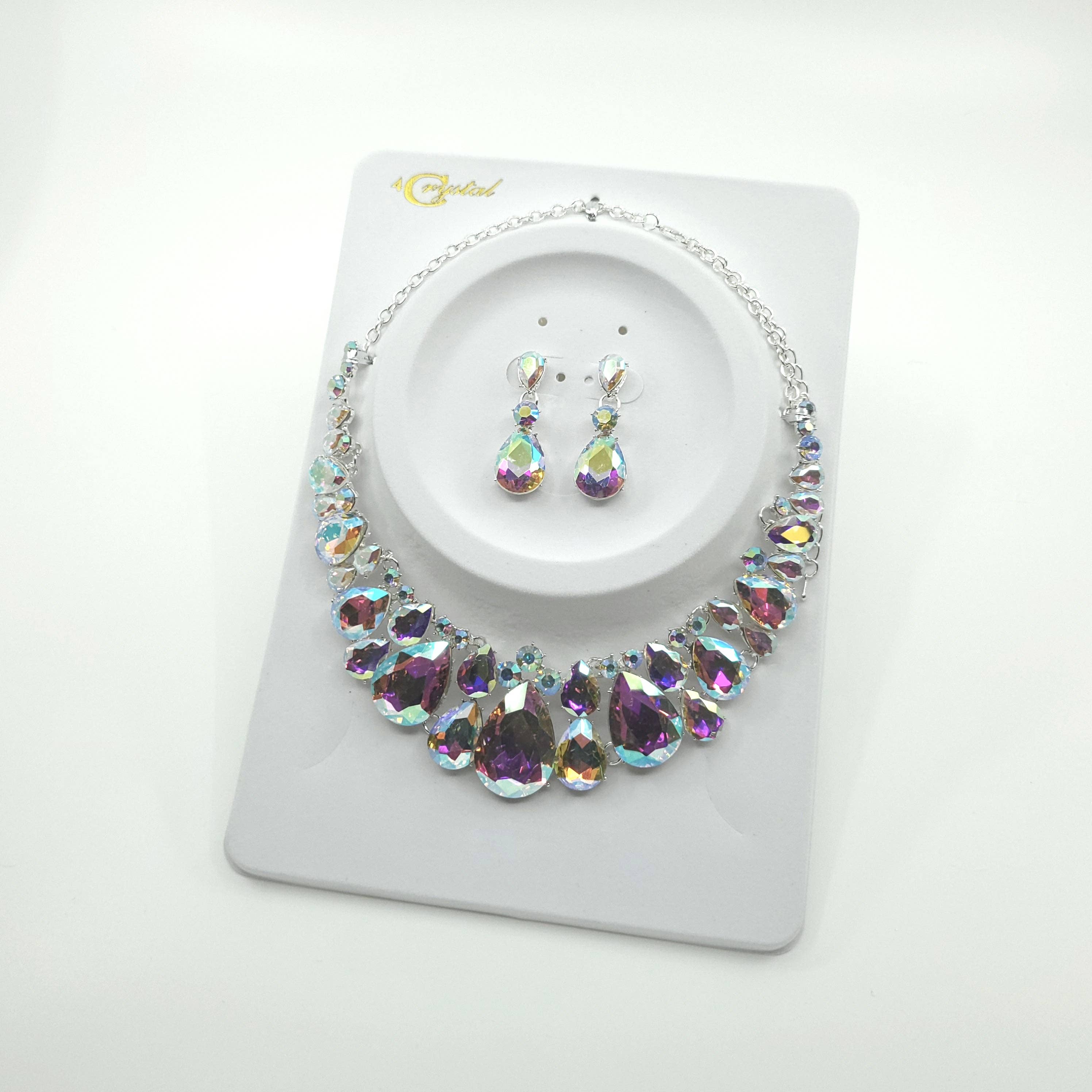 TAPA fashion - Wholesale Jewelry Set - Crystal Necklace Earring Set FJN362 (1PC)2